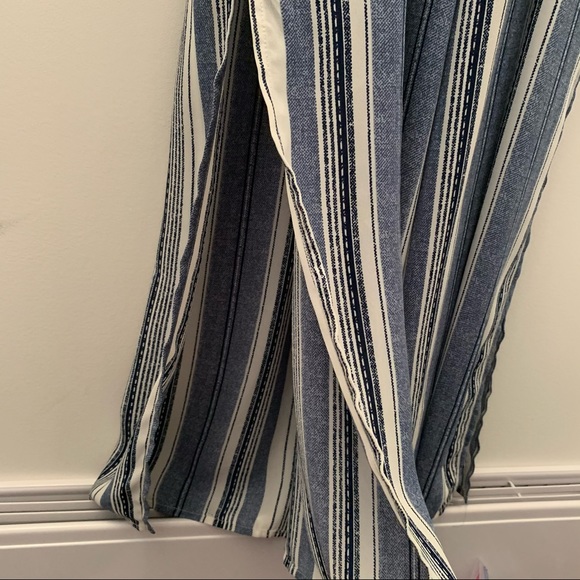 Charlotte Russe White and Blue Striped Jumpsuit - Picture 9 of 12